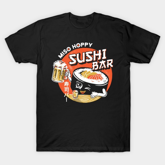 Sushi Bar - black tee T-Shirt by CPdesign